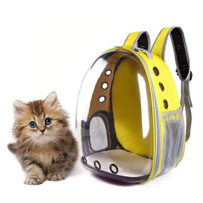 China Portable Viable Transparent Space Capsule Backpack Pet Cat Dog Puppy Carrier Dog Backpack for sale