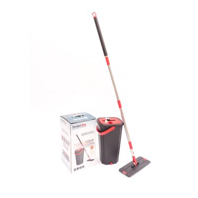 China New Sustainable Wholesale NJ-14 Dry Mop Floor Cleaning Professional , Microfiber Flat Mop And Bucket for sale