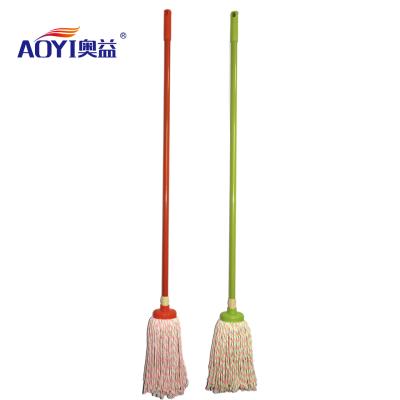 China Sustainable AOYI 3862 Household Cleaning Products Dry Mop Set With Painted Steel Stick for sale