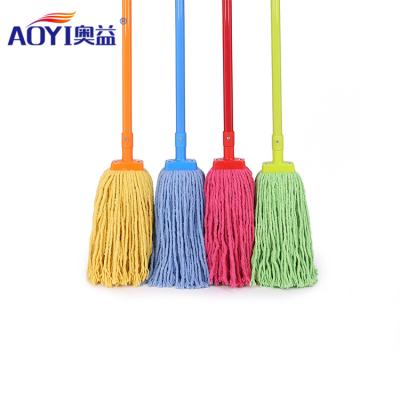 China Manufacturers Sustainable Clean Cotton Twist Wet Mop Wire, Round Flat Cotton Floor Mop. for sale