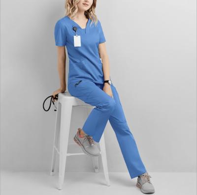 China HOT Selling Wholesale High Quality Designer Hospital Uniform Cherokee Nurse Stretch Medical Jogger Uniform Scrub Set for sale