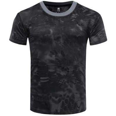 China Anti-Static Camouflage Shirt Tactical Shorts Sheath Men's Combat Quick Dry T-shirt Military Army T Shirt Camouflage Outdoor Rise Hunting Shirts for sale