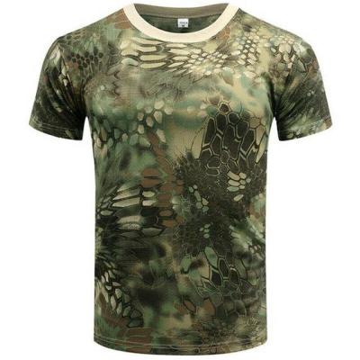 China New Quick-drying Anti-static Outdoor Male Tactical T-shirt Camouflage Long Sleeve Round Neck Sports T-shirt 3D Camouflage Military T-shirt for sale