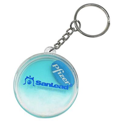 China Eco-Friendly Marine Animal Floating Acrylic Liquid Cute Custom Key Chain Key Chain for sale