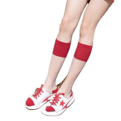 China Breathable calf thongs Crystal Silk Thin Summer Nylon common sexy sheer stockings female ladies under knee socks for women for sale