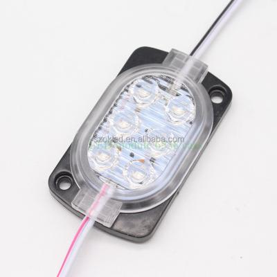 China AlGaInP RGB flash waterproof led module 2835 , 6538 6 LED 1.2W IP65 holiday lights signage led module 12v for sale