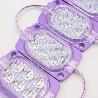 China AlGaInP 12V Purple Led Injection Module SMD 2835 Car Ambient Lights 6538 6 LED Car Lights 1.2W Accessories Led Module Waterproof for sale