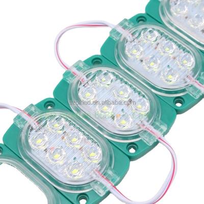 China AlGaInP 12V Green Lights Led Injection Module SMD2835 Traffic Indicator 6538 6 LED Car Lights 1.2W Accessories Led Module Waterproof for sale