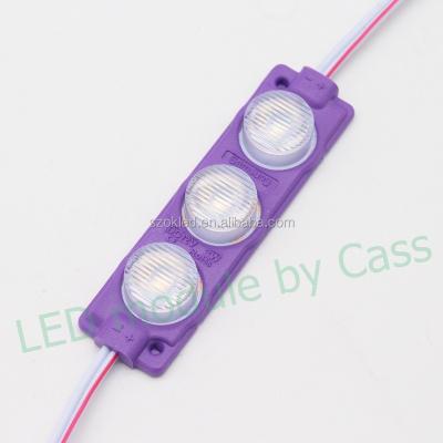 China smd 3030 12v 24v Korea purple waterproof backlight signage outdoor ip65 3 injection AlGaInP injection LED led module 3w for sale