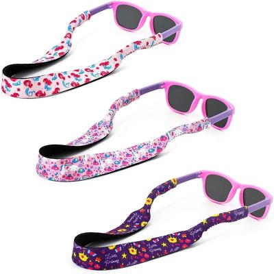 China Festival Sports Safety Retainer Adjustable Custom Printed Neoprene Eyeglass Glass Sunglasses Floating Strap for sale