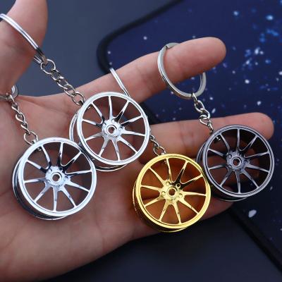 China Hot Selling Hot Selling Metal Logo Part Metal Logo Car Fashionable Custom Automotive Gift Turbo Key Chain Spinning Key Chain for sale