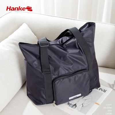 China Hanke Mini Shopping Bags Large Tote Collapsible Folding Bags with Pocket Zipper Handbags for Women for sale