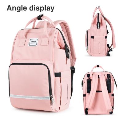 China Wholesale Portable Multifunctional Purpose Hanke Mummy Backpack Large Capacity Mommy Backpack Baby Diaper Bag for sale