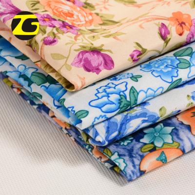 China Breathable Fashion Designs Smooth Touch Polyester Peach Skin Flower Print Fabric For Dress for sale