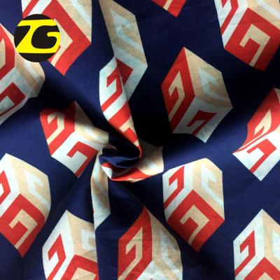 China Breathable Custom Digital Design 95 Cotton 5 Spandex Poplin Geometric Printed Fabric For Clothing for sale