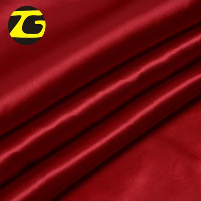 China Breathable 78gsm Dyed Polyester Shiny Soft Satin Hand For Nightgown Satin Fabric for sale