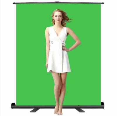 China Smooth Plain Backdrop Polyester Green Wallpaper Fabric For Photo Studio Video for sale