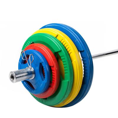 China Weightlifting Exercise Tri Grip Weight Dish Barbell Rubber Weightlifting Dishes for sale