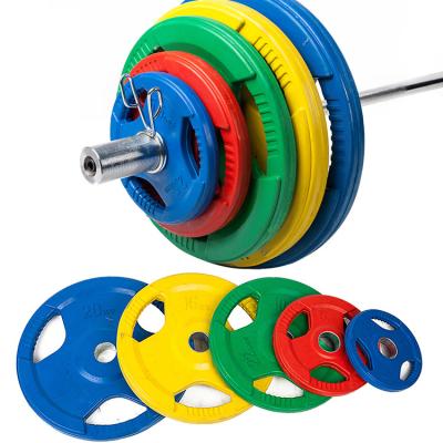 China Weightlifting Exercise Gym Equipment Weight Plate High Quality Colorful Rubber Bumper Weight Plates Barbell Plates for sale