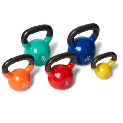 China Weightlifting Exercise Colorful Vinyl Kettlebell Weightlifting Kettlebell Dip Exercise for sale