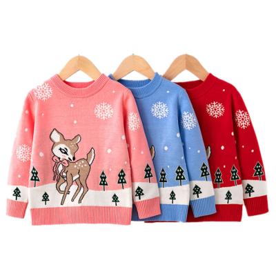 China Wholesale Anti-Shrink Sweater Handmade Design For Baby Christmas Gift Party Winter Pullover Kids Warm Knitted Clothes for sale