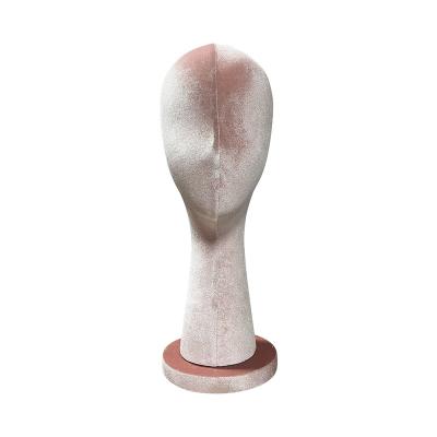 China Other JELIMATE Luxury Pink Mannequin Wig Head Cap Shop Display Stands High Quality Female Head 40cm for sale