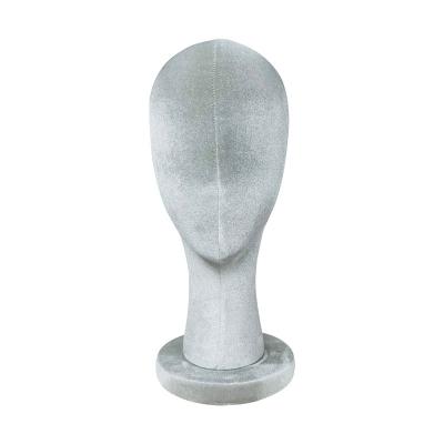 China JELIMATE 33cm Fiberglass Gray Mannequin Head Velvet Display Other Model Show Props for sale