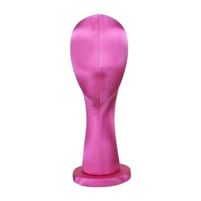 China Other JELIMATE Glossy Velvet Head Mannequin Earring Hat Wig Show Display Props Luxury Model Rose Red 40cm for sale