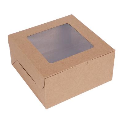 China Factory Customized Recyclable Kraft Paper Window Cake Box Cookie Box for sale