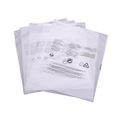 China Hot Selling Moisture Proof Resealable Zipper Clothes Packaging Eco Friendly Frosted Plastic Ziplock Bag for sale