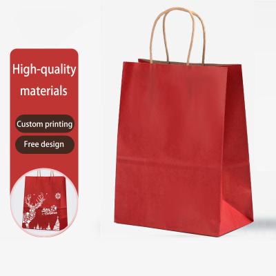 China Custom Printed Kraft Paper Bags Recyclable Multicolor Reusable Shopping Paper Bags Shoes Packaging Bags for sale