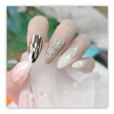 China Stiletto Shape New Design Styles False Nails Full Cover Acrylic Artificial Nails Press On Nails For Women for sale