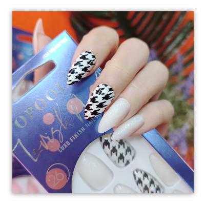 China 24 PCS Design Stick On False Art Manicure Stiletto Shape Mix Included Design Designer Artificial Press On Nails Tips for sale