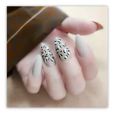 China 24 PCS Design Stick On False Art Manicure Stiletto Shape Mix Included Design Designer Artificial Press On Nails Tips for sale