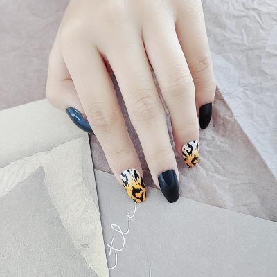 China High Quality Design Fake Nails With Design Press On Black Coffin Nail Tips Acrylic Artificial Nails For Salons And Nail Art for sale