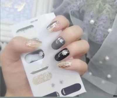 China OEM Plastic Nail Polish Nail Stickers 3D Eco-friendly Holographic Sticker For Nails for sale