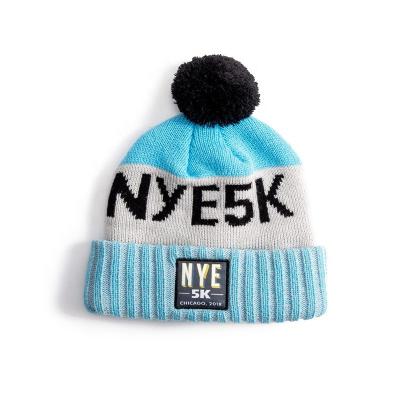 China COMMON New Style Custom Beanies100% Acrylic Custom Made Your Own Logo Diy Customized Embroidery Knit Beanie With Pom Pom for sale