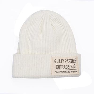 China COMMON Wholesale Classical Custom Fashion Wool Unisex Outdoor Warm Beanie Cap Winter Knitted Hats for sale