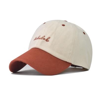 China COMMON Cotton Twill Two Tone Strapback Cap Custom Dad Hat Embroidered, 6 Panel Constructured Baseball Cap Hats for sale