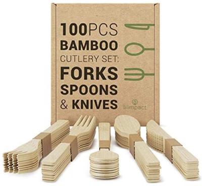 China Disposable Shaped Healthy Disposable Spoon Beautiful And Practical Bamboo Fiber Cutlery for sale