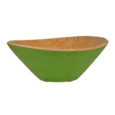 China 2020 sustainable hot sale personalized natural bamboo salad bowl with stoving varnish for sale