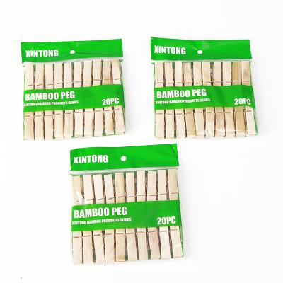 China Multif Bamboo Wooden Laundry Clip Sealing Modern Wholesale Cleaning Bamboo Staples for sale