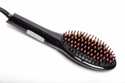 China Battery Operated LCD Temperature Display Bella Apalus Brush Hair Straightener for sale