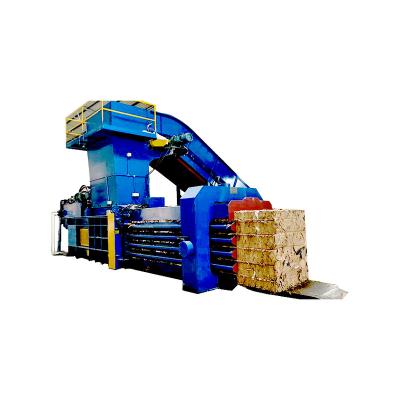 China New Cardboard HPA-160 Waste Paper 2021 Horizontal Baler Chute Wrapping Machine for sale