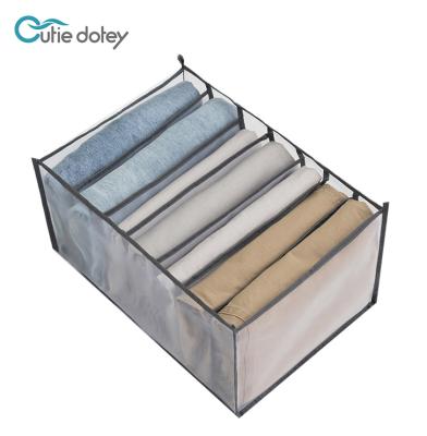 China Cutie Dotey Collapsible Goods Using Low Price Mesh Storage Box Collapsible Stackable Storage Box Cloth Storage Box for sale