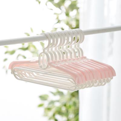 China Sustainable Stretch Kids Plastic Hangers Laundry Hangers Clothes Hanger for sale