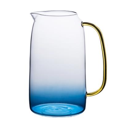 China Boron Silicon Boron Viable Cold Glass Color Gradient Kettle Blue Cold Kettle for sale