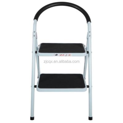 China Folding Ladders EN131 Steel 2 Step Folding Stool 330 Pound Capacity Ladder for sale