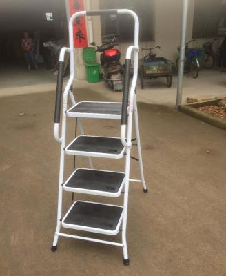 China Folding Ladders Knock-Down Top Handle With New EN131/14183, ANSI Standard SGS Foldable 4 Step Ladder With Handrail for sale