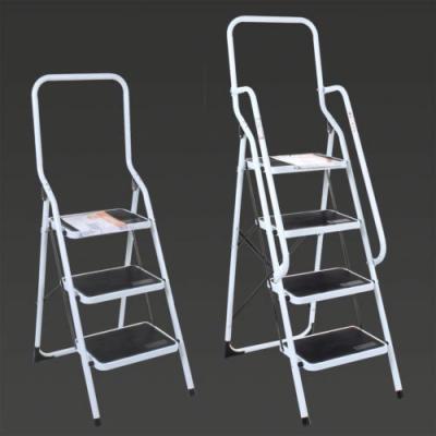 China Folding Ladders 3 Step Ladder Glide Tread Step Ladder Steel Safety Rail Railing Non Foldable for sale